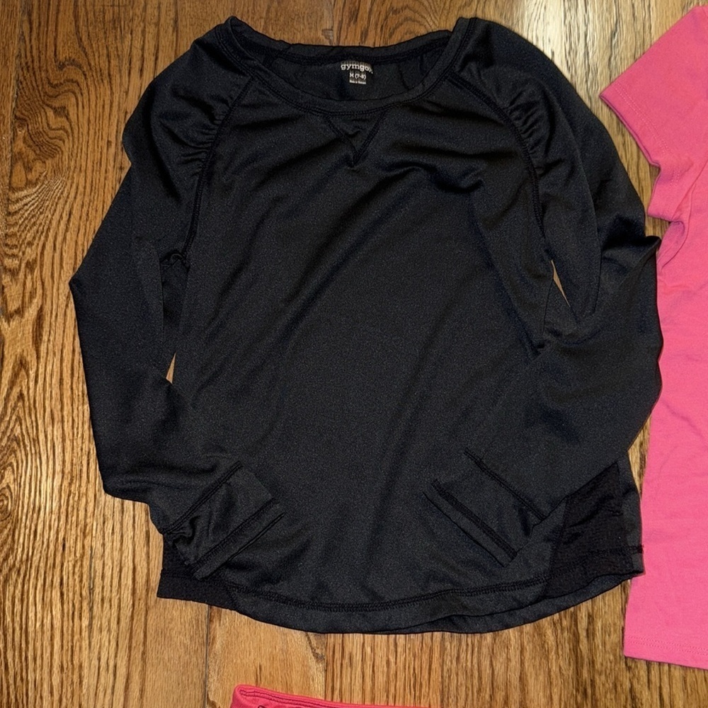 Girls athletic bundle size medium (7/8) pink and black: leggings, shorts, tops - Picture 6 of 6
